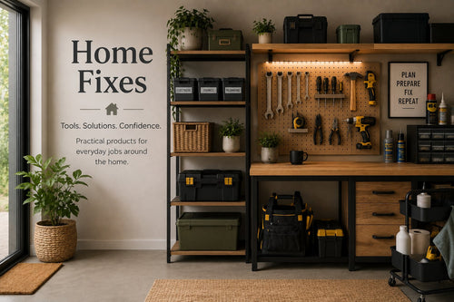 Home fixes and clever storage on a slat wall
