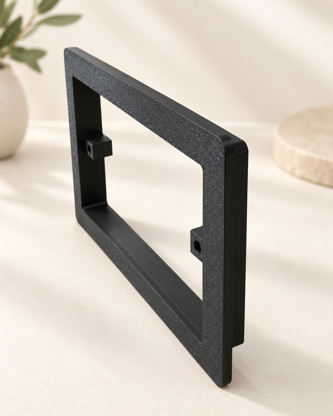 Premium Recessed Socket Surround for Acoustic Slat Wall Panels, Single or Double UK Plug Trim