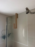 Over Shower Screen Double Hook – No Drill Bathroom Towel, Robe & Squeegee Holder