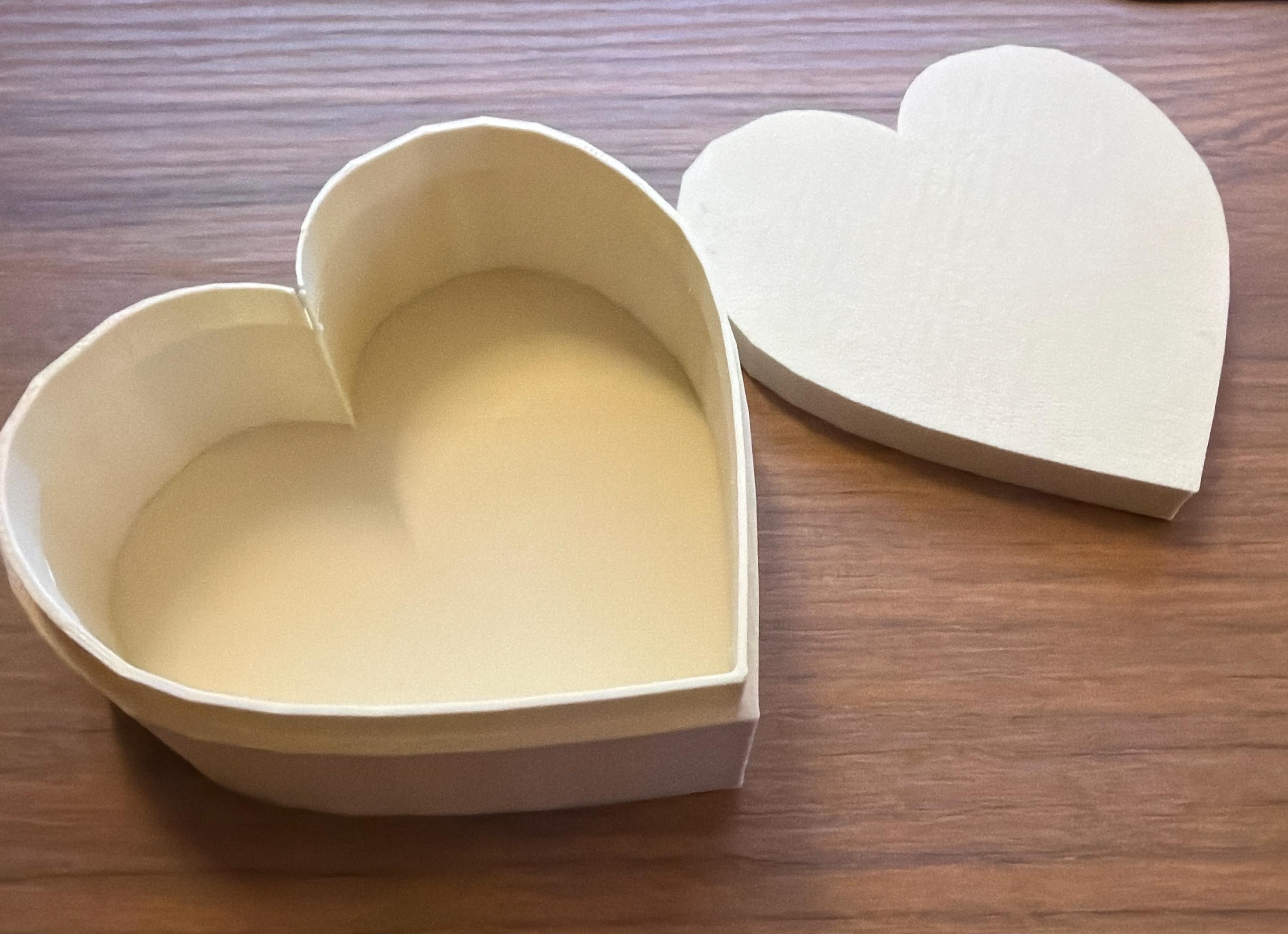 Heart Shaped Jewellery Box – Small Gift Box for Ring or Necklace – 3D Printed Keepsake