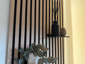 Floating Shelf for Acoustic Slat Wall Panels – Black Metal Slat Wall Shelf – Modern Wall Storage – Minimalist Home Decor