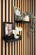 Slat Wall Shelf Set of 2 – Minimalist Floating Shelf with Lip, Modern Storage