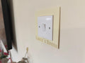 Modern Decorative Light Switch Cover | Stylish Wall Decor | Easy Home Upgrade | No Screws Needed – Tape Included | UK Single Switch Surround