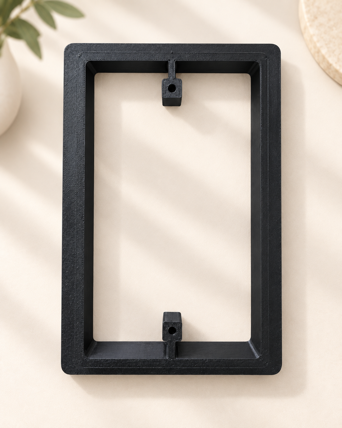 Premium Recessed Socket Surround for Acoustic Slat Wall Panels, Single or Double UK Plug Trim