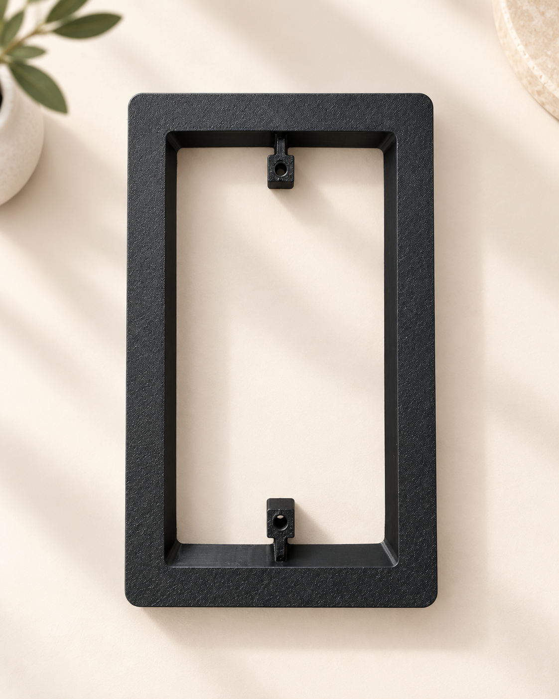 Premium Recessed Socket Surround for Acoustic Slat Wall Panels, Single or Double UK Plug Trim
