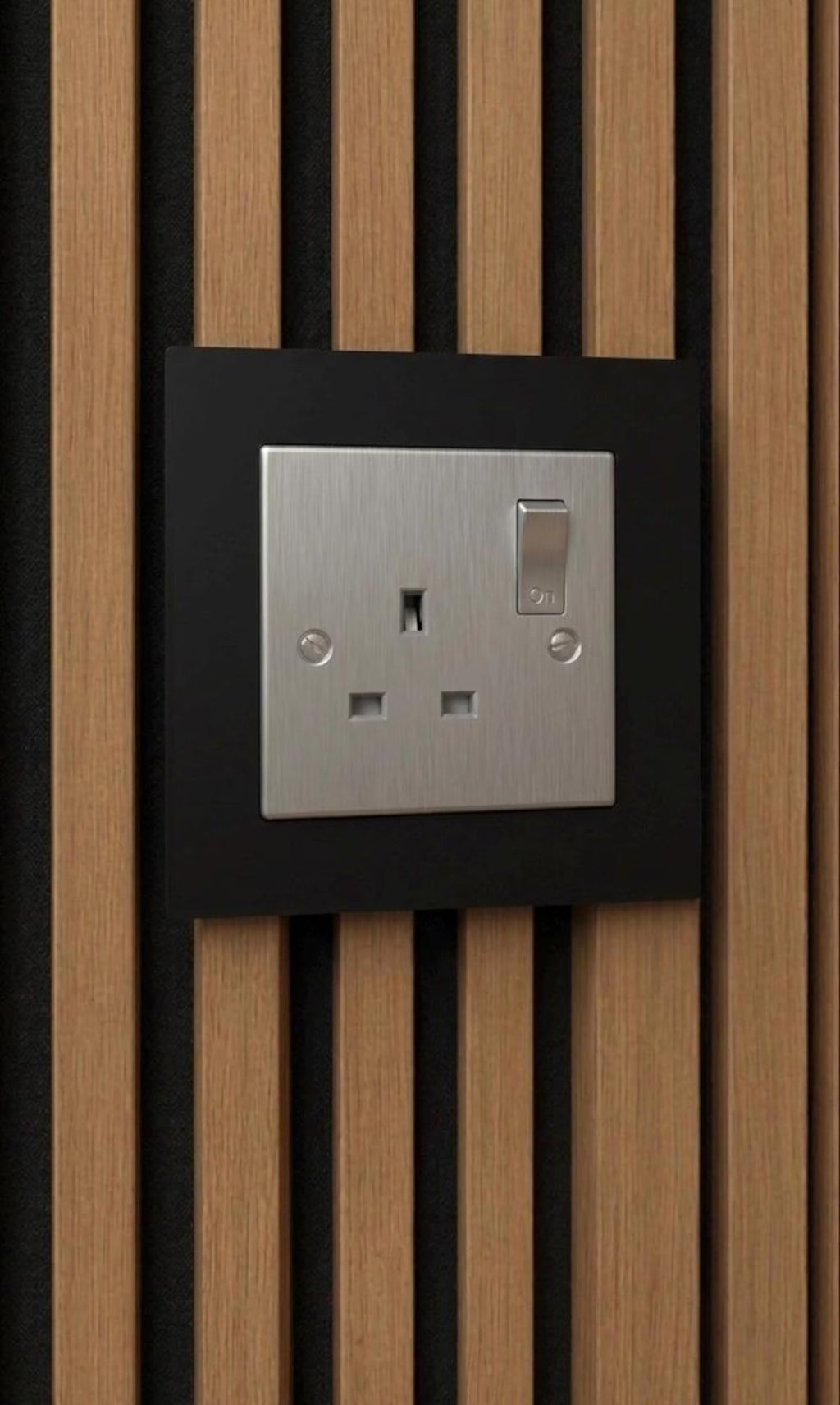 Single Gang Socket Surround for Acoustic Slat Wall Panels | Hides Cut Edges | Tape Included | PETG