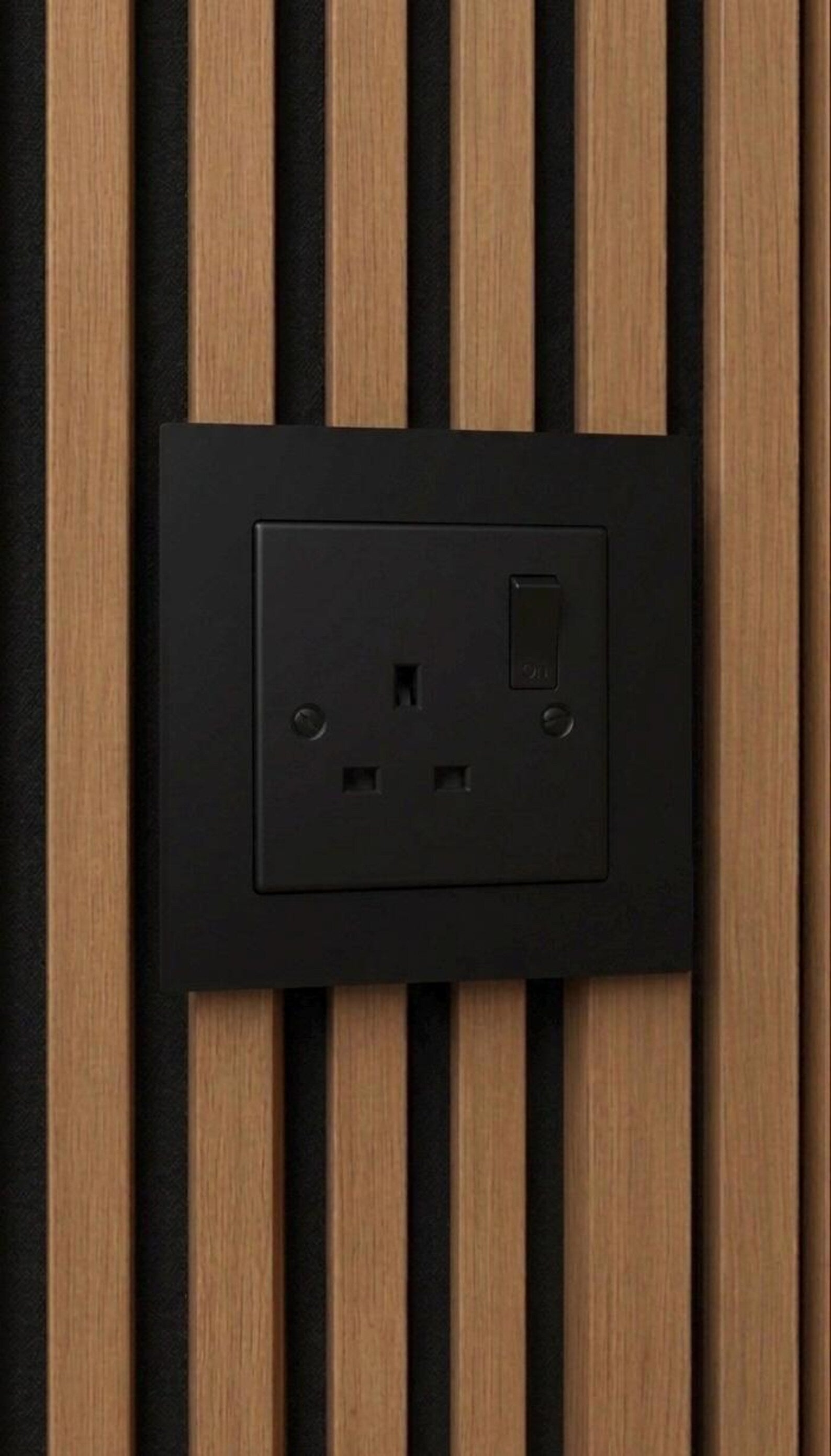 Single Gang Socket Surround for Acoustic Slat Wall Panels | Hides Cut Edges | Tape Included | PETG