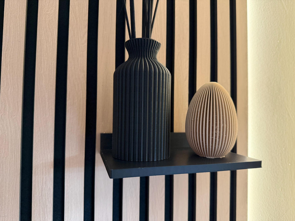 Black Floating Shelf for Slat Walls