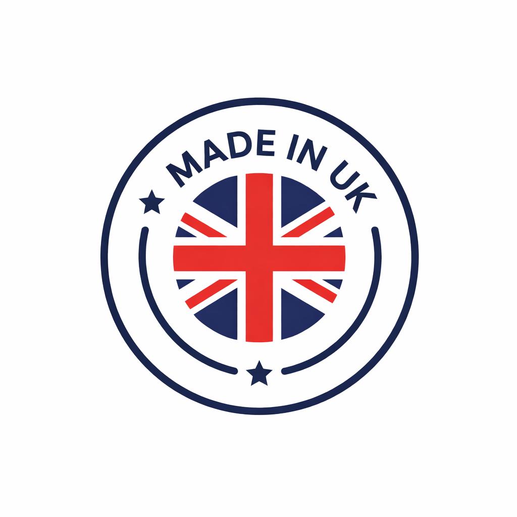 Made in UK badge for LB Boutique 3D-printed products