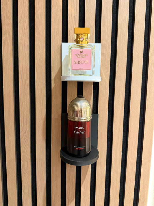 Round Perfume Shelf for Slat Walls