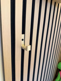 Pack of 2 x Matte Beige Acoustic Slat Wall Hook – Coat Jewellery Hanger