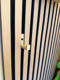 Pack of 4 x Matte Beige Acoustic Slat Wall Hook – Coat Jewellery Hanger