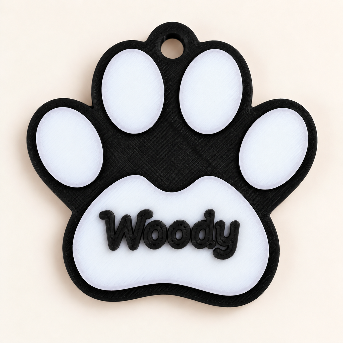 Personalised Dog Paw Christmas Stocking Name Tag