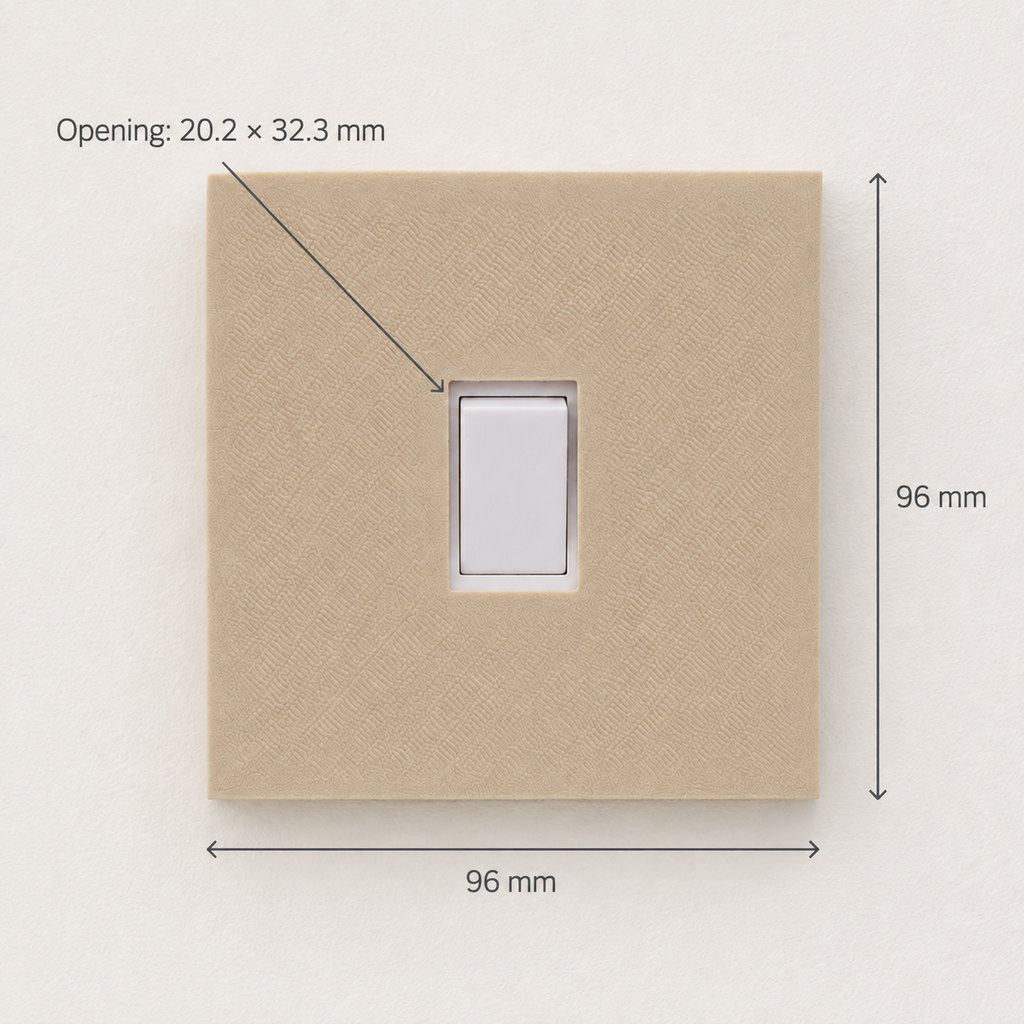 Light switch surround fitted around a wall switch