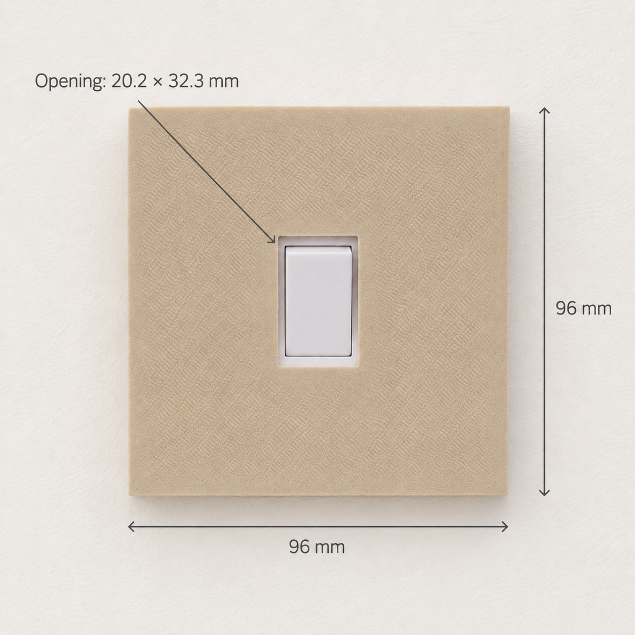 Light switch surround fitted around a wall switch