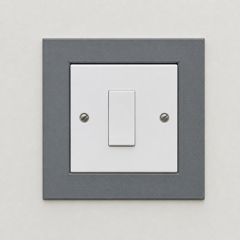 Self-adhesive backing on the switch surround