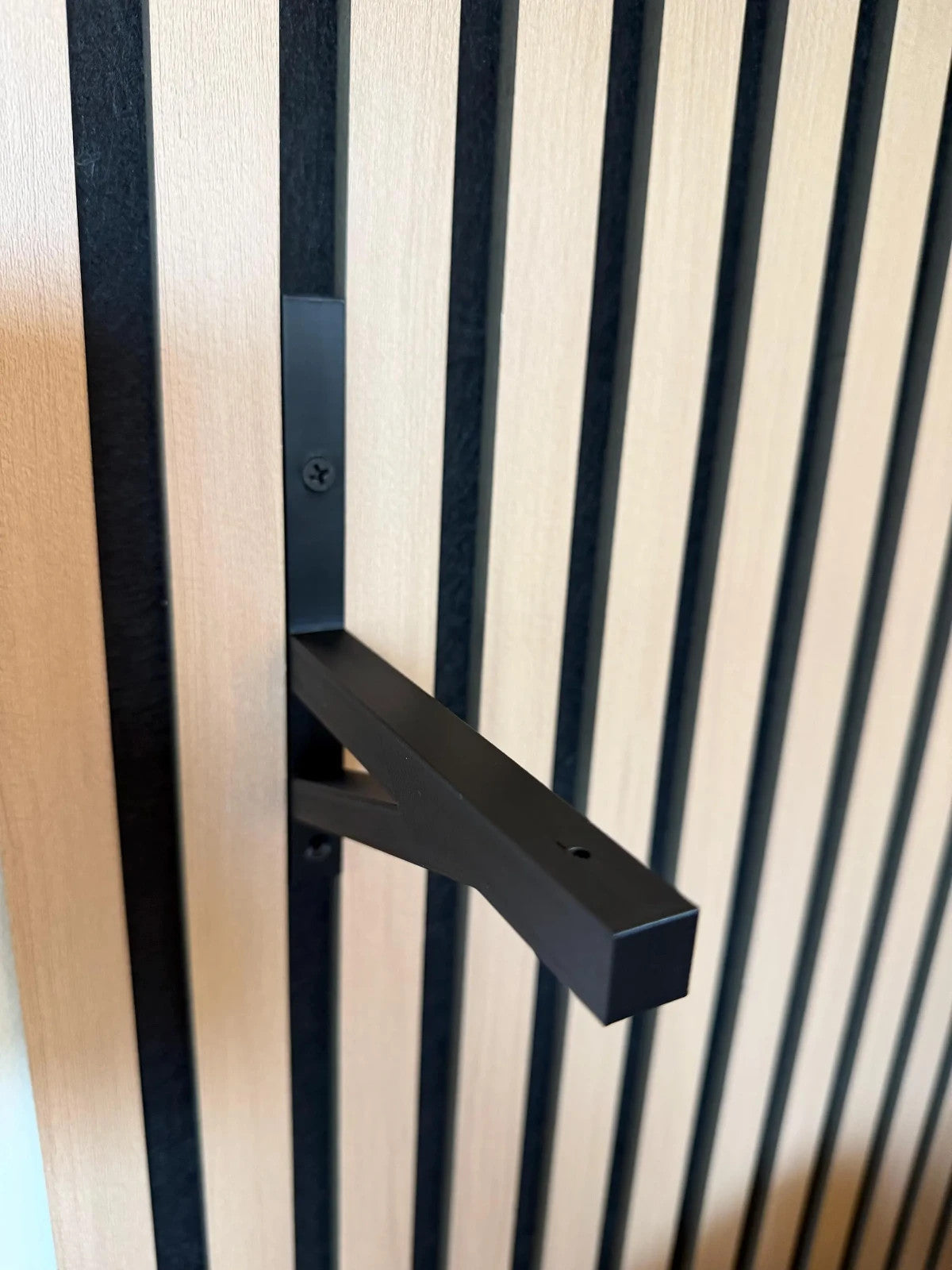 Soundbar Brackets for Acoustic Slat Walls — Matte Black, Pair