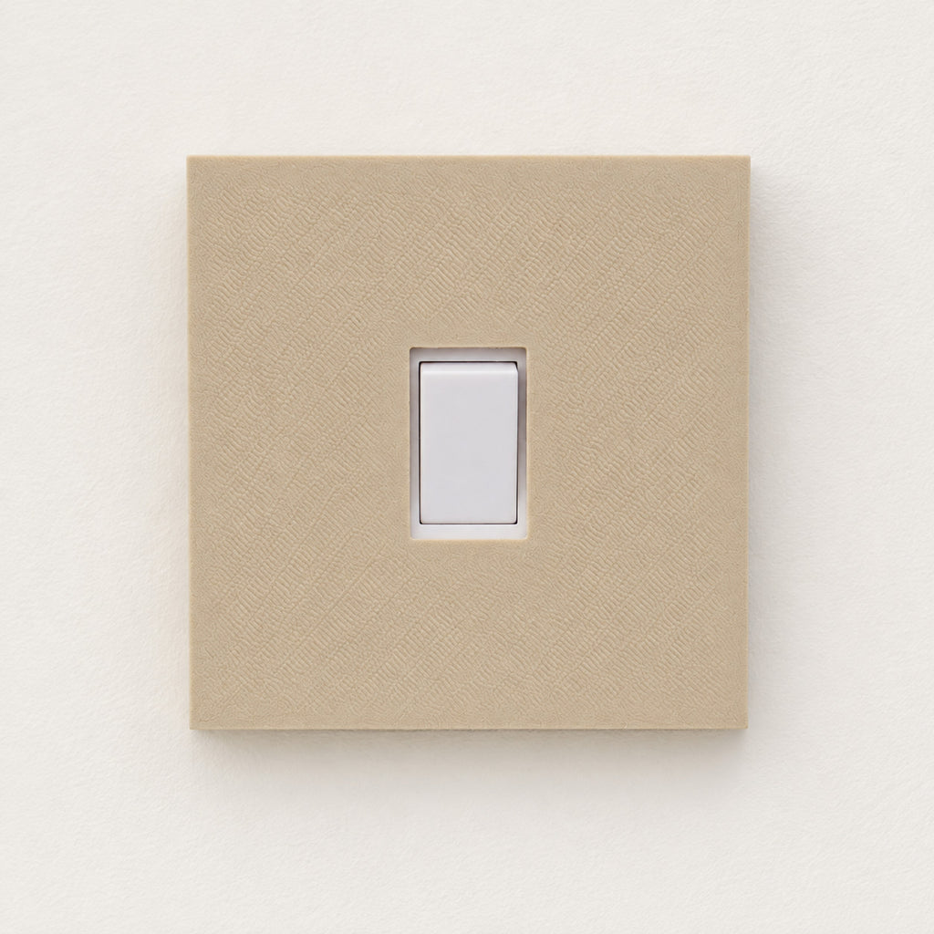 Matte beige light switch surround cover, pack of 2