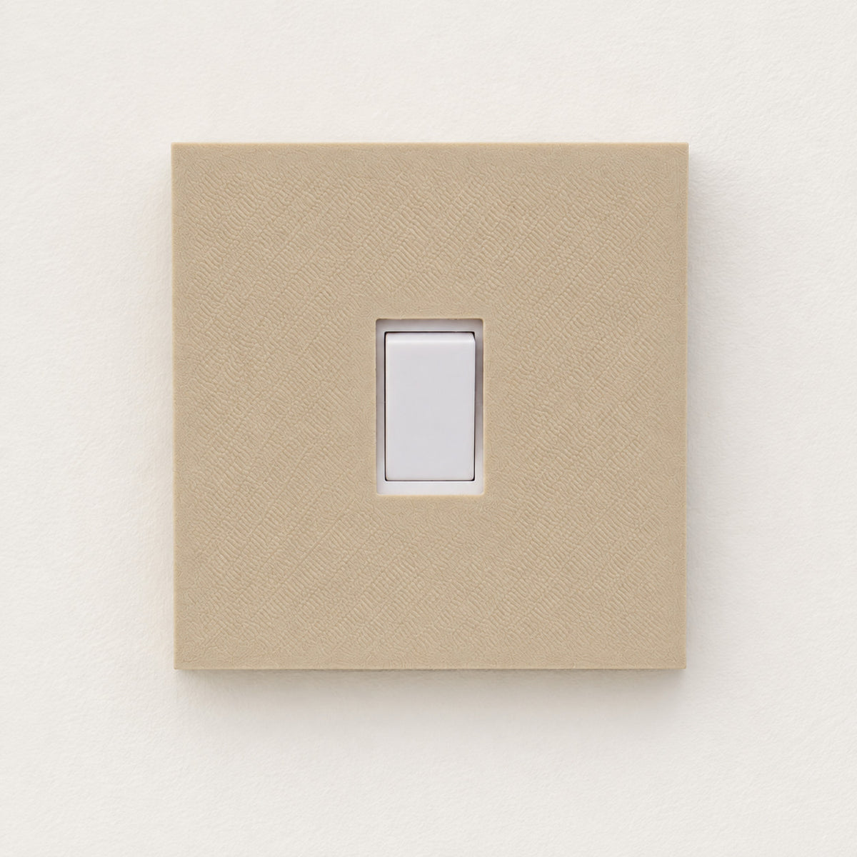 Matte beige light switch surround cover, pack of 2
