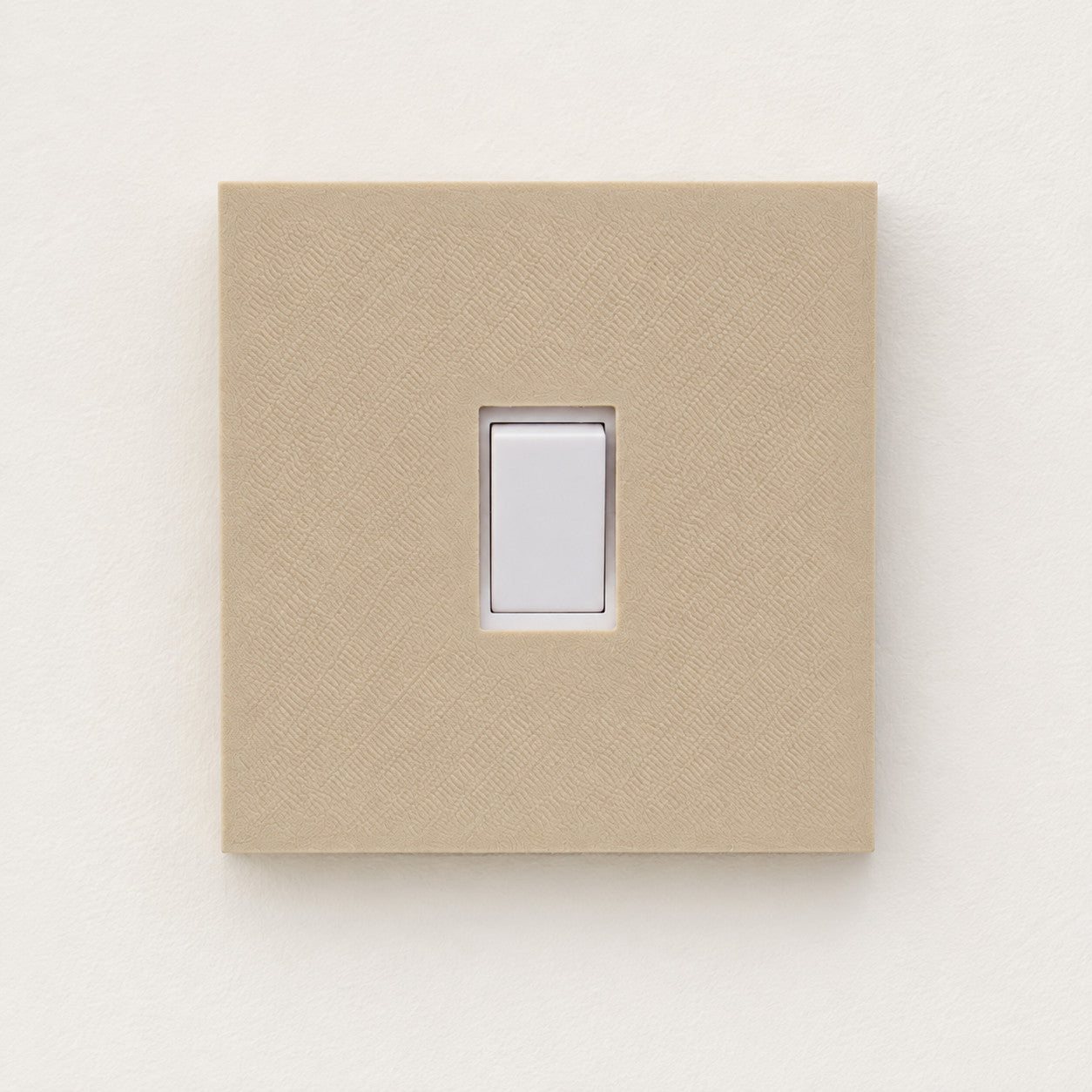 Matte beige light switch surround cover, pack of 2