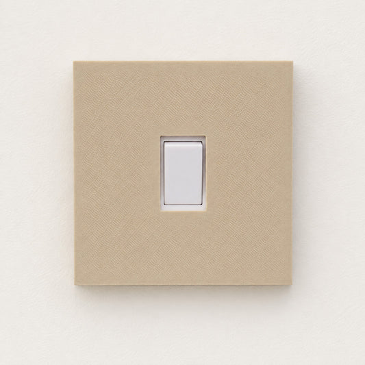 Matte beige light switch surround cover, pack of 2